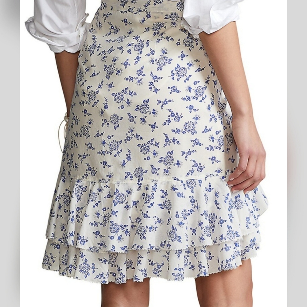 ➕️ Polo Ralph Lauren 💜 Ruffle Floral Skirt - Picture 2 of 5